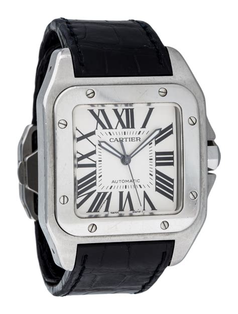 cartier santos 100 xl retail price|cartier santos 100 diamond bezel.